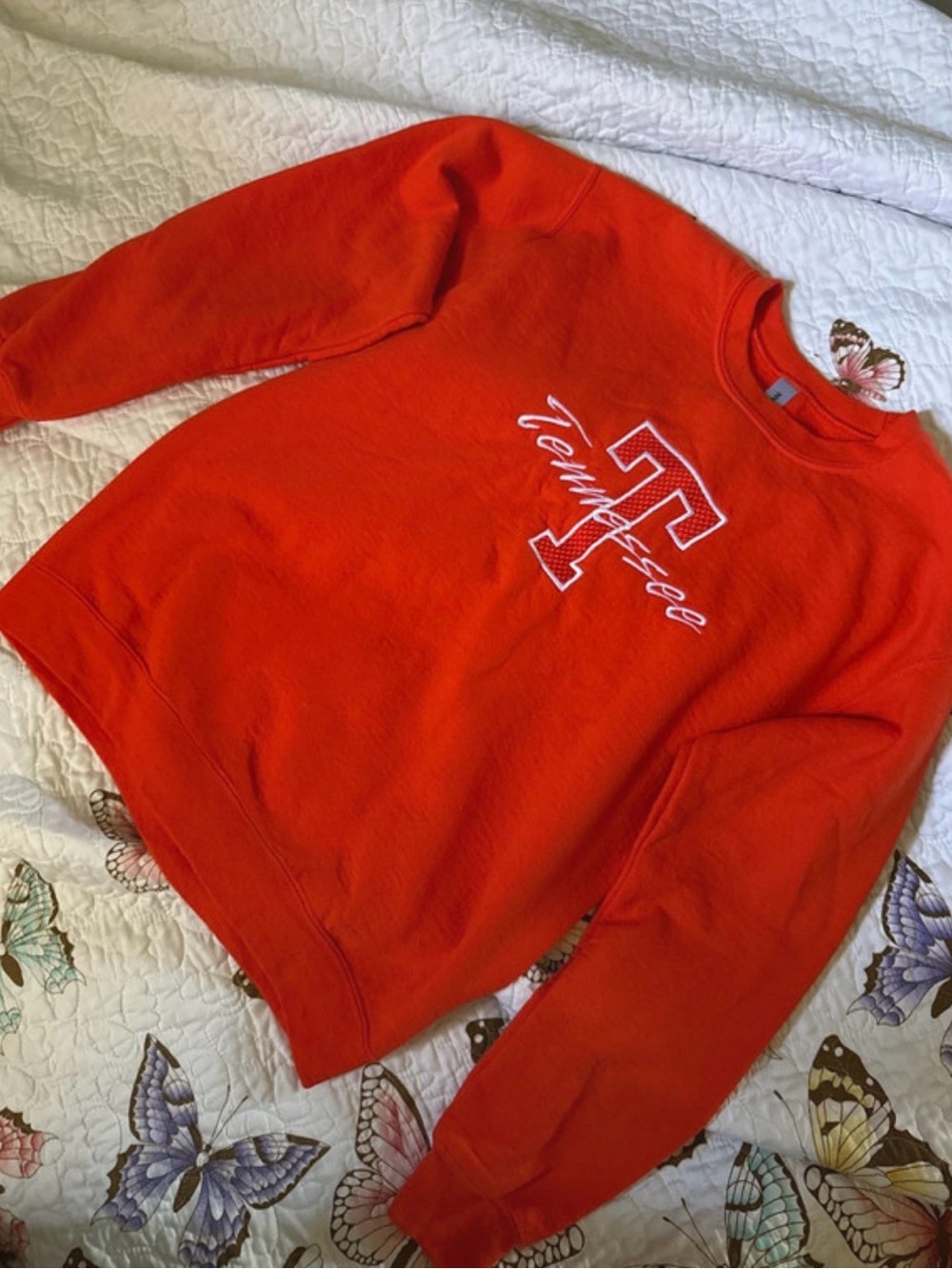Embroidered Tennessee Crewneck Sweatshirt - Orange